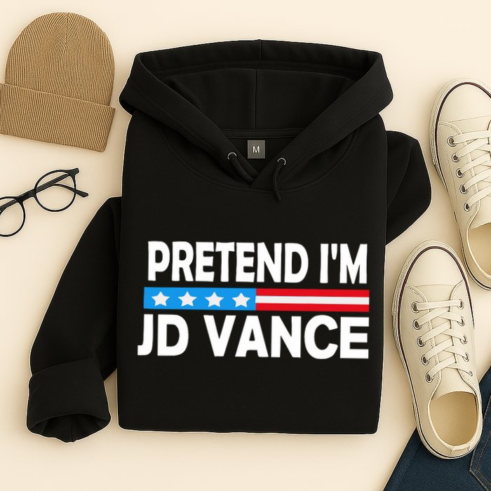 Pretend IM Jd Vance Funny Lazy Halloween Costume Hoodie