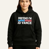 Pretend IM Jd Vance Funny Lazy Halloween Costume Hoodie