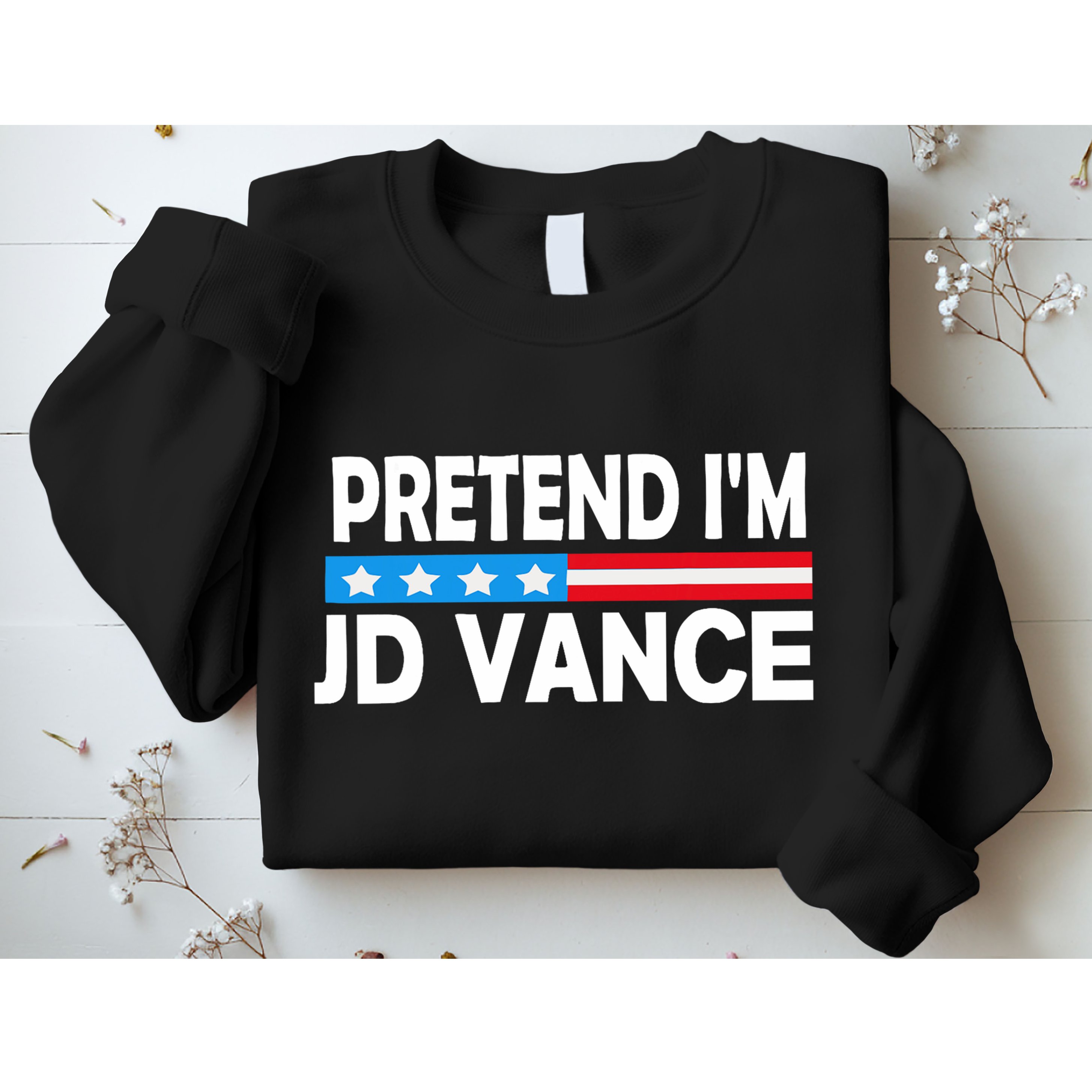 Pretend IM Jd Vance Funny Lazy Halloween Costume Sweatshirt