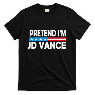 Pretend IM Jd Vance Funny Lazy Halloween Costume T-Shirt