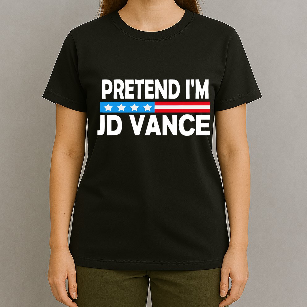 Pretend IM Jd Vance Funny Lazy Halloween Costume T-Shirt