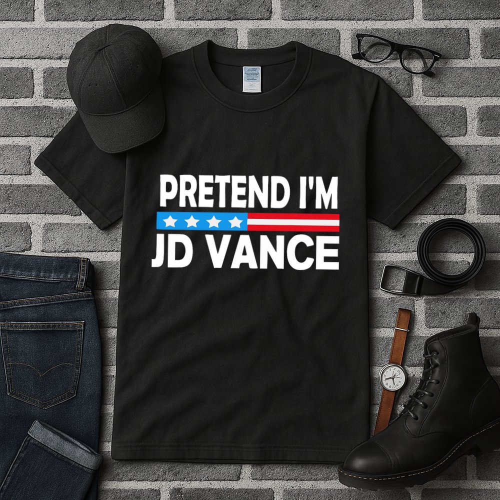 Pretend IM Jd Vance Funny Lazy Halloween Costume Tall T-Shirt