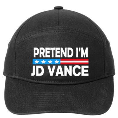 Pretend IM Jd Vance Funny Lazy Halloween Costume 7-Panel Snapback Hat