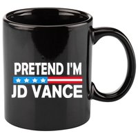 Pretend IM Jd Vance Funny Lazy Halloween Costume 11oz C Handle Ceramic Mug