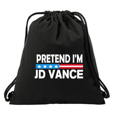 Pretend IM Jd Vance Funny Lazy Halloween Costume Drawstring Bag