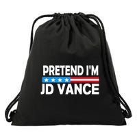 Pretend IM Jd Vance Funny Lazy Halloween Costume Drawstring Bag