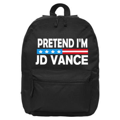 Pretend IM Jd Vance Funny Lazy Halloween Costume 16 in Basic Backpack