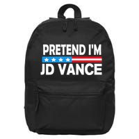 Pretend IM Jd Vance Funny Lazy Halloween Costume 16 in Basic Backpack