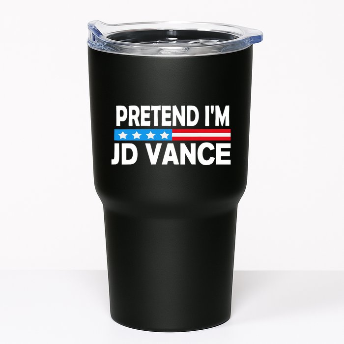 Pretend IM Jd Vance Funny Lazy Halloween Costume Tumbler