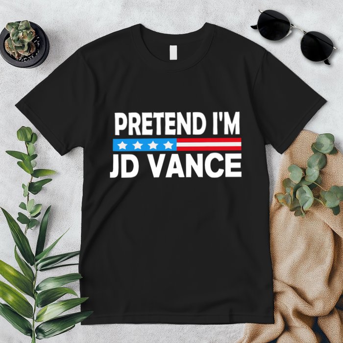 Pretend IM Jd Vance Funny Lazy Halloween Costume Premium T-Shirt