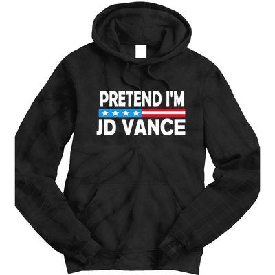 Pretend IM Jd Vance Funny Lazy Halloween Costume Tie Dye Hoodie