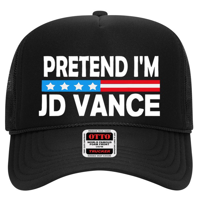 Pretend IM Jd Vance Funny Lazy Halloween Costume Trucker Hat