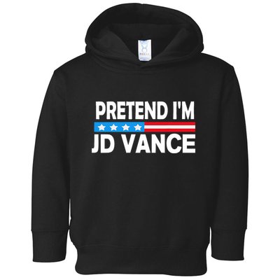 Pretend IM Jd Vance Funny Lazy Halloween Costume Toddler Hoodie