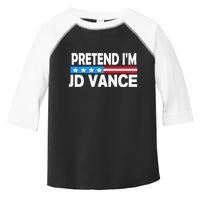 Pretend IM Jd Vance Funny Lazy Halloween Costume Toddler Fine Jersey T-Shirt