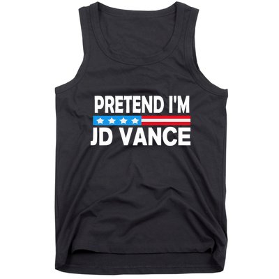 Pretend IM Jd Vance Funny Lazy Halloween Costume Tank Top