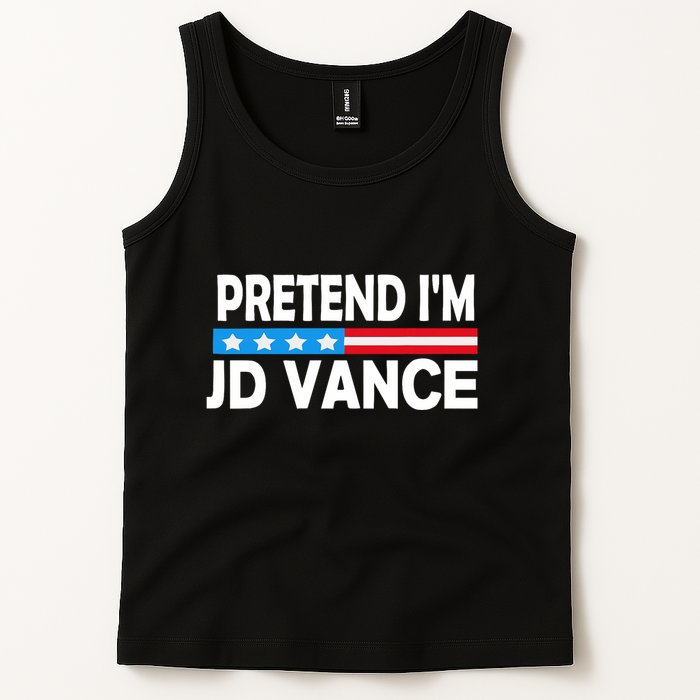 Pretend IM Jd Vance Funny Lazy Halloween Costume Tank Top