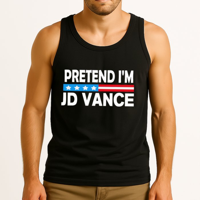 Pretend IM Jd Vance Funny Lazy Halloween Costume Tank Top