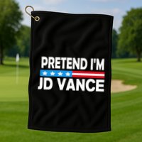 Pretend IM Jd Vance Funny Lazy Halloween Costume Golf Towel