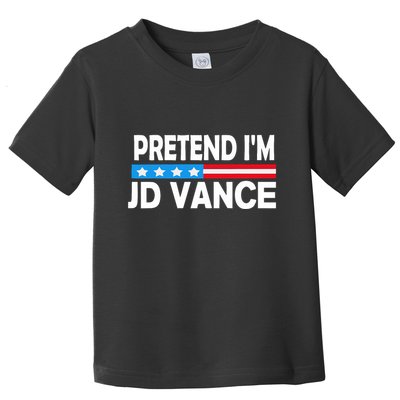 Pretend IM Jd Vance Funny Lazy Halloween Costume Toddler T-Shirt
