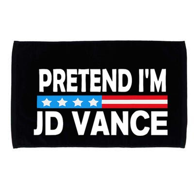 Pretend IM Jd Vance Funny Lazy Halloween Costume Microfiber Hand Towel