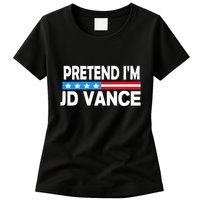 Pretend IM Jd Vance Funny Lazy Halloween Costume Womens T-Shirt