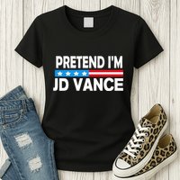 Pretend IM Jd Vance Funny Lazy Halloween Costume Womens T-Shirt