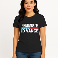 Pretend IM Jd Vance Funny Lazy Halloween Costume Womens T-Shirt