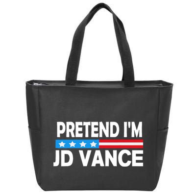 Pretend IM Jd Vance Funny Lazy Halloween Costume Zip Tote Bag