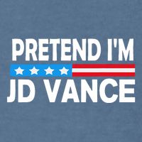 Pretend IM Jd Vance Funny Lazy Halloween Costume Garment-Dyed Sweatshirt