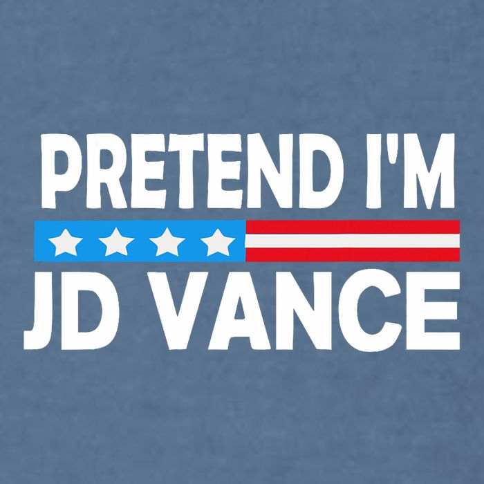 Pretend IM Jd Vance Funny Lazy Halloween Costume Garment-Dyed Sweatshirt