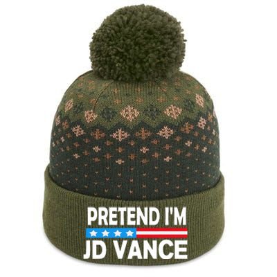 Pretend IM Jd Vance Funny Lazy Halloween Costume The Baniff Cuffed Pom Beanie