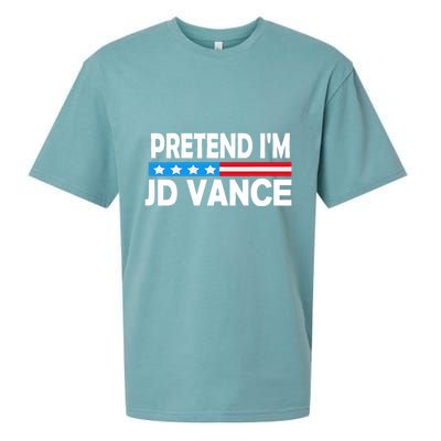 Pretend IM Jd Vance Funny Lazy Halloween Costume Sueded Cloud Jersey T-Shirt