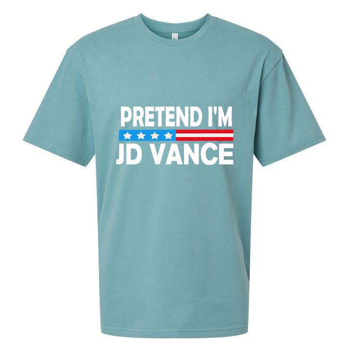 Pretend IM Jd Vance Funny Lazy Halloween Costume Sueded Cloud Jersey T-Shirt
