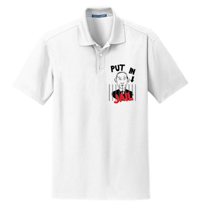 Put In Jail | Stop Vladimir Putin Dry Zone Grid Polo