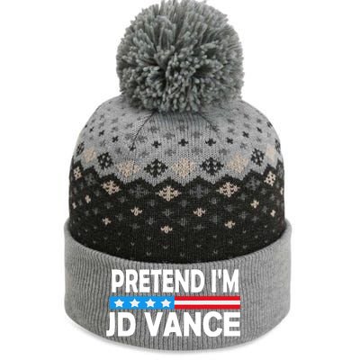 Pretend IM Jd Vance Funny Lazy Halloween Costume The Baniff Cuffed Pom Beanie