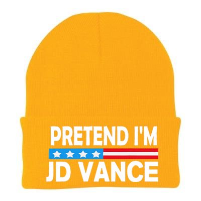 Pretend IM Jd Vance Funny Lazy Halloween Costume Knit Cap Winter Beanie