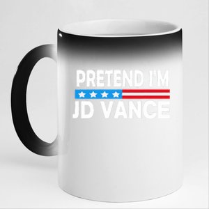 Pretend IM Jd Vance Funny Lazy Halloween Costume 11oz Black Color Changing Mug