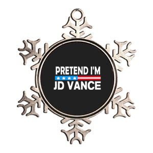 Pretend IM Jd Vance Funny Lazy Halloween Costume Metallic Star Ornament