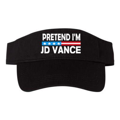 Pretend IM Jd Vance Funny Lazy Halloween Costume Valucap Bio-Washed Visor