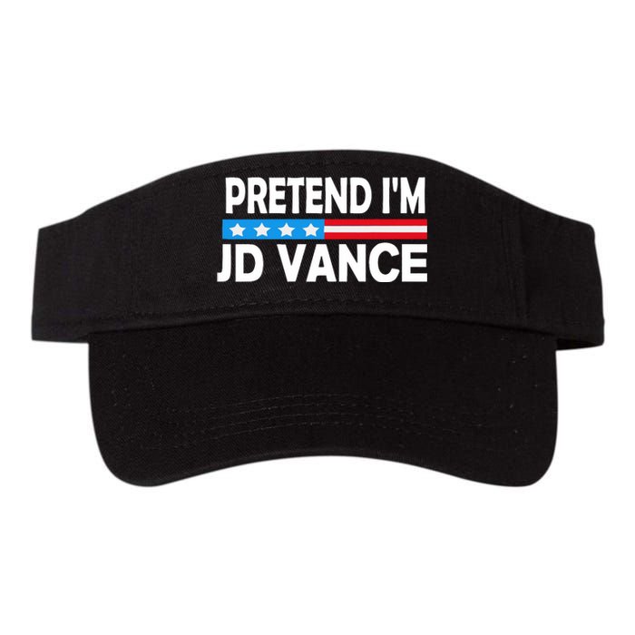 Pretend IM Jd Vance Funny Lazy Halloween Costume Valucap Bio-Washed Visor