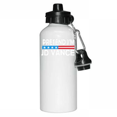 Pretend IM Jd Vance Funny Lazy Halloween Costume Aluminum Water Bottle