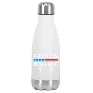 Pretend IM Jd Vance Funny Lazy Halloween Costume Stainless Steel Insulated Water Bottle