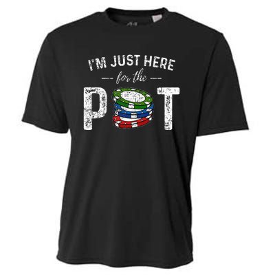 Poker I'm Just Here For The Pot Funny Cooling Performance Crew T-Shirt