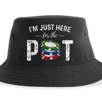 Poker I'm Just Here For The Pot Funny Sustainable Bucket Hat