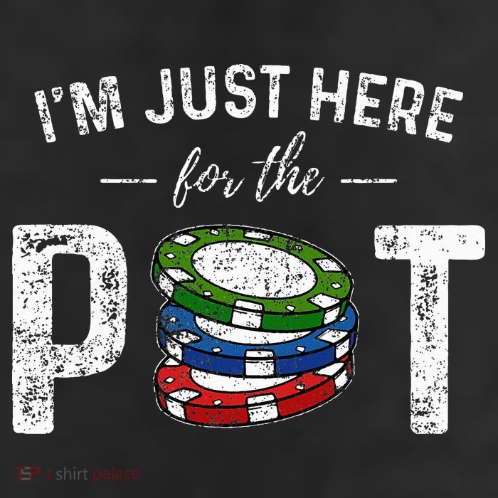Poker I'm Just Here For The Pot Funny 11oz C Handle Ceramic Mug