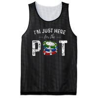 Poker I'm Just Here For The Pot Funny Mesh Reversible Basketball Jersey Tank