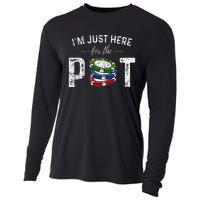 Poker I'm Just Here For The Pot Funny Cooling Performance Long Sleeve Crew