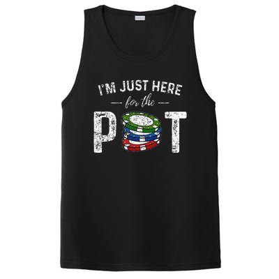 Poker I'm Just Here For The Pot Funny PosiCharge Competitor Tank