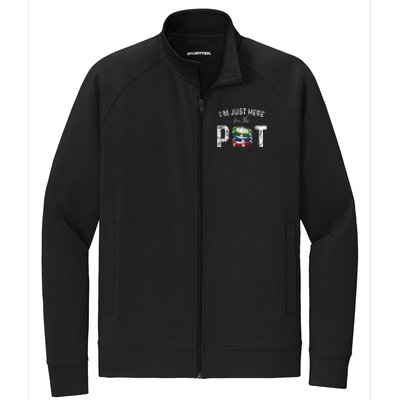 Poker I'm Just Here For The Pot Funny Stretch Full-Zip Cadet Jacket