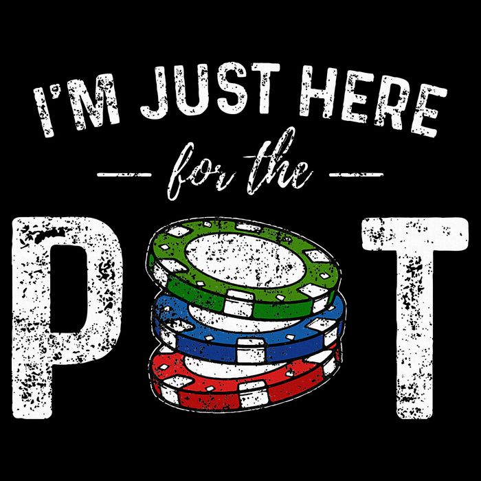 Poker I'm Just Here For The Pot Funny Short Acrylic Beanie